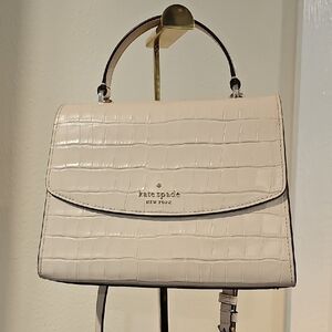 Kate Spade Darcy Cream Satchel with Gold Accents